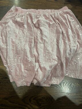Modcloth Blush Pink Sequin Bubble Skirt